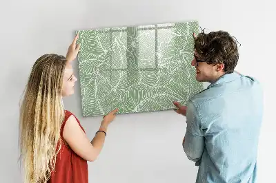 Tablă magnetică cu ștergere uscată model cu frunze