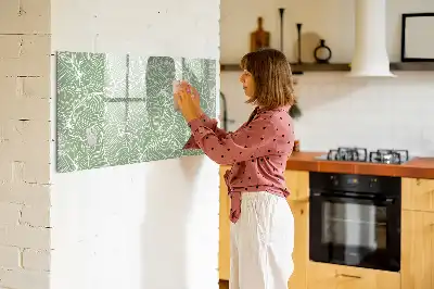 Tablă magnetică cu ștergere uscată model cu frunze
