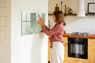 Tablă magnetică cu ștergere uscată model cu frunze