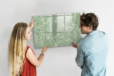 Tablă magnetică cu ștergere uscată model cu frunze