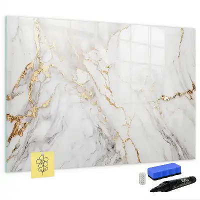 Tablă magnetică cu ștergere uscată cu aspect de marmură decorativă