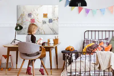 Tablă magnetică cu ștergere uscată cu aspect de marmură decorativă