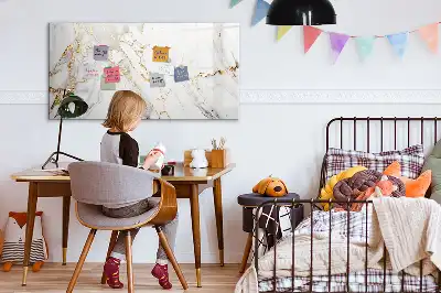 Tablă magnetică cu ștergere uscată cu aspect de marmură decorativă