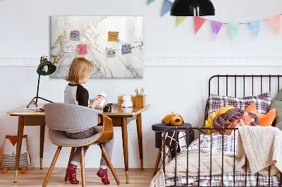 Tablă magnetică cu ștergere uscată cu aspect de marmură decorativă