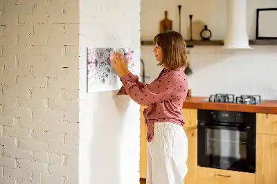 Tablă magnetică cu ștergere uscată cu model de trandafiri în acuarelă