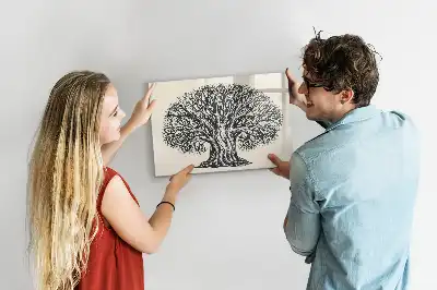 Tablă magnetică cu ștergere uscată cu model copac mare în natură