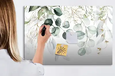 Tablă magnetică cu ștergere uscată cu model plante agățătoare
