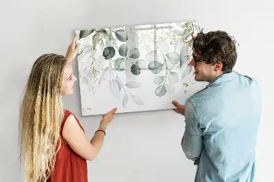Tablă magnetică cu ștergere uscată cu model plante agățătoare