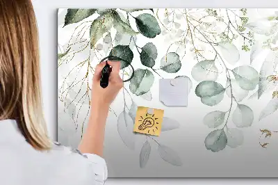 Tablă magnetică cu ștergere uscată cu model plante agățătoare