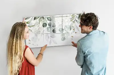 Tablă magnetică cu ștergere uscată cu model plante agățătoare
