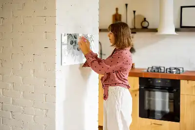 Tablă magnetică cu ștergere uscată cu model plante agățătoare