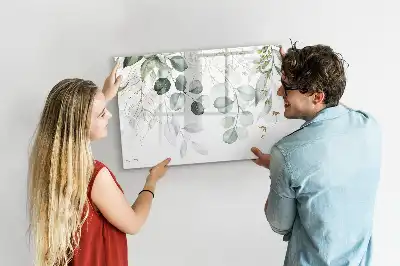 Tablă magnetică cu ștergere uscată cu model plante agățătoare