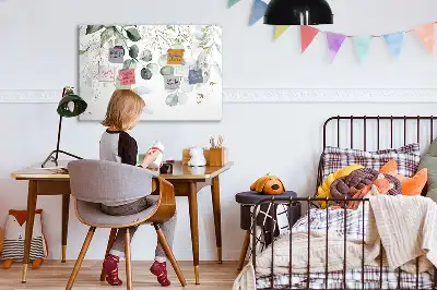 Tablă magnetică cu ștergere uscată cu model plante agățătoare