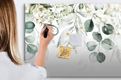 Tablă magnetică cu ștergere uscată cu model plantele naturii