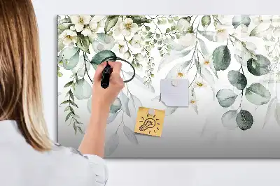 Tablă magnetică cu ștergere uscată cu model plantele naturii