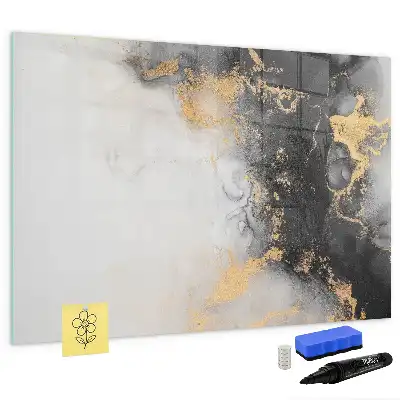 Tablă magnetică cu ștergere uscată cu model de marmură