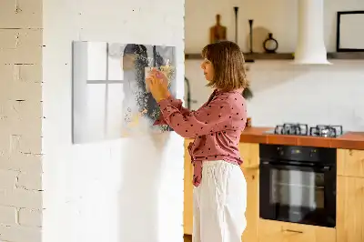 Tablă magnetică cu ștergere uscată cu model de marmură
