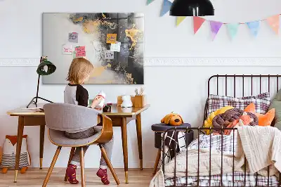 Tablă magnetică cu ștergere uscată cu model de marmură