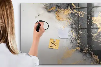 Tablă magnetică cu ștergere uscată cu model de marmură