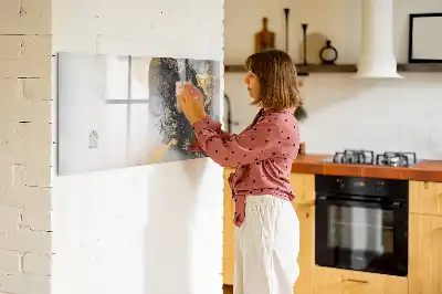 Tablă magnetică cu ștergere uscată cu model de marmură