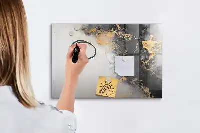 Tablă magnetică cu ștergere uscată cu model de marmură