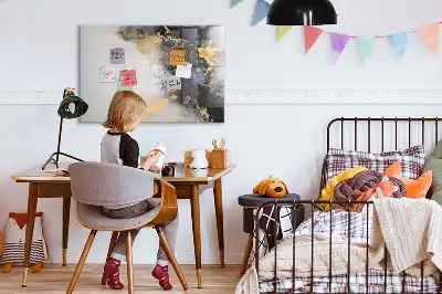 Tablă magnetică cu ștergere uscată cu model de marmură