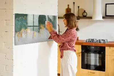 Tablă magnetică cu ștergere uscată model decorativ