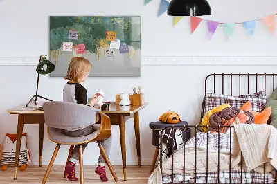 Tablă magnetică cu ștergere uscată model decorativ
