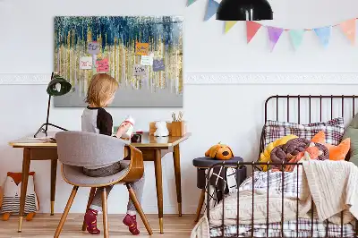 Tablă magnetică cu ștergere uscată cu model decorativ
