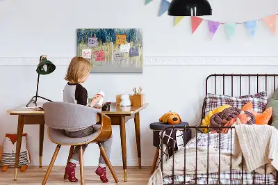 Tablă magnetică cu ștergere uscată cu model decorativ