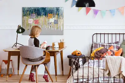 Tablă magnetică cu ștergere uscată cu model decorativ