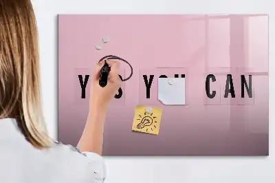 Tablă magnetică cu ștergere uscată model Da, poți