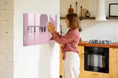 Tablă magnetică cu ștergere uscată model Da, poți