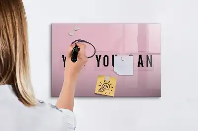 Tablă magnetică cu ștergere uscată model Da, poți