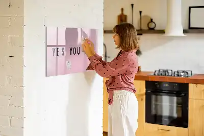 Tablă magnetică cu ștergere uscată model Da, poți