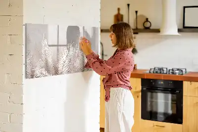 Tablă magnetică cu ștergere uscată cu model de frunze exotice