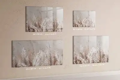 Tablă magnetică cu ștergere uscată cu model de frunze exotice
