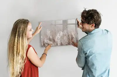 Tablă magnetică cu ștergere uscată cu model de frunze exotice