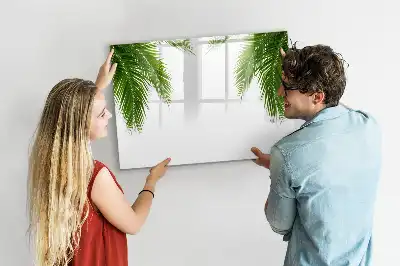 Tablă magnetică cu ștergere uscată cu model de frunze de palmier