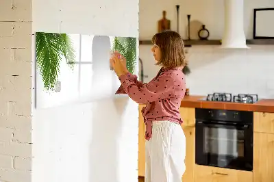 Tablă magnetică cu ștergere uscată cu model de frunze de palmier