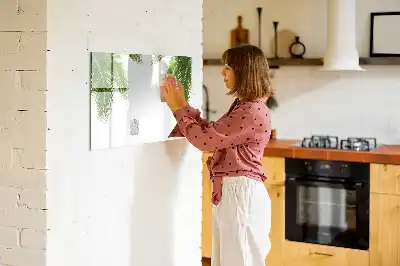 Tablă magnetică cu ștergere uscată cu model de frunze de palmier