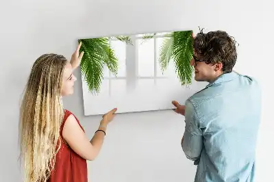 Tablă magnetică cu ștergere uscată cu model de frunze de palmier