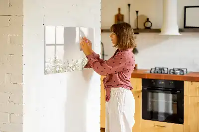 Tablă magnetică cu ștergere uscată cu model de flori înflorite
