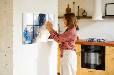 Tablă magnetică cu ștergere uscată cu model de marmură