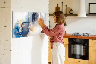 Tablă magnetică cu ștergere uscată cu model de marmură