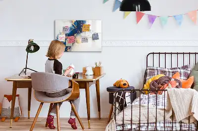 Tablă magnetică cu ștergere uscată cu model de marmură
