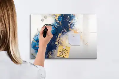 Tablă magnetică cu ștergere uscată cu model de marmură