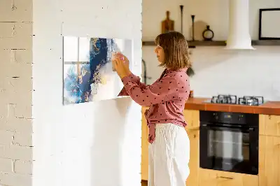 Tablă magnetică cu ștergere uscată cu model de marmură