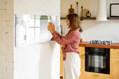 Tablă magnetică cu ștergere uscată model pentru planificarea săptămânală
