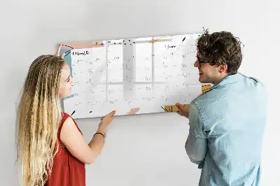 Tablă magnetică cu ștergere uscată organizator pentru activități de afaceri